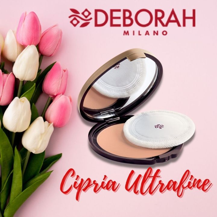 Deborah Milano Ultrafine Compact Puder – Fein, Seidenweich, Für Sensible Haut, Zum Fixieren Von Make-up