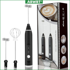 ABWBT Milk Frother Handheld Electric Foam Maker for Coffee Lattes Mini Blender and Foamer with Stainless Steel Whisk