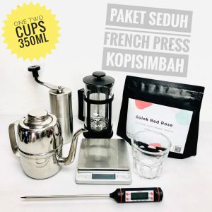 Paket BREWING FRENCH PRESS Coffee Maker Alat Seduh Pembuat Kopi Tubruk Filter Plunger Pres