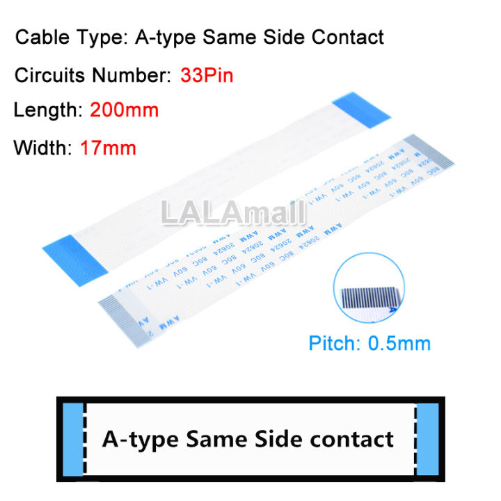 FFC/FPC Flexible Flat Cable 40-Pin 40P Pitch 0.5mm/1.0mm AWM VW-1 - Foto 4