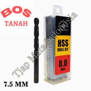 Mata bor besi 75mm HSS Tjap Mata Drill bits 7.5 MM Cap Mata hss