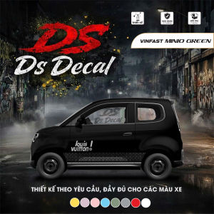 [TẶNG GẠT DÁN] Tem dán xe VF2 - Tem dán xe MinioGreen - Ds Decal - Tem dán 2 bên bền màu cao cấp  - Mẫu 14