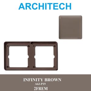 Architech Infinity A63-P19 Brown FRAME / BINGKAI Stop Kontak / SAKLAR