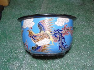 Chậu Khổng Tước gốm Biên Hòa cổ đẹp