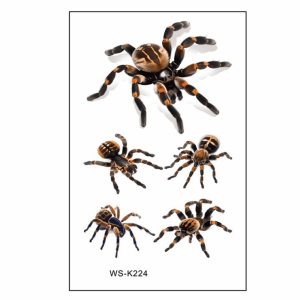 LANDIS Waterproof Halloween Temporary Tattoo Realistic Terrifying Halloween Face Tattoo Cosplay Disposable Spider Tattoo Halloween