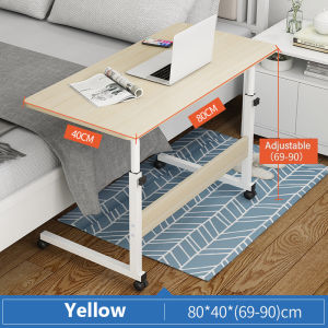 YOYOO Bàn nâng hạ chiều cao bàn học có kệ sách bàn để laptop cạnh giường có bánh xe di chuyểnbàn rút 2 tầng