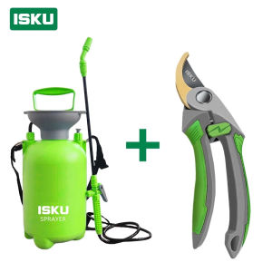 ISKU Gunting Rumput Taman Gunting tanaman gunting pangkas daun rumput dahan ranting Pegangan Karet