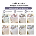 Dansunreve 100% Cotton Bedsheet 1200TC Breathable Floral Fittedsheet Single Queen King Super King. 