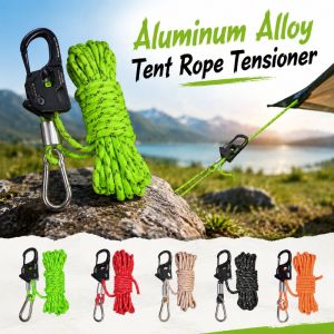 MUSASI Stainless Steel Tent Rope Tensioner Aluminum Alloy 2-10mm Tarp Tightener High Quality Anti-Slip Self Lock Rope Adjuster Outdoor Tool