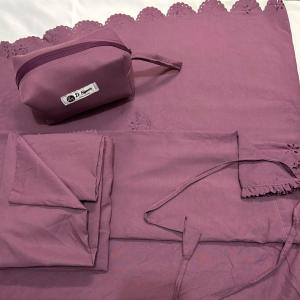 - Mukena Dewasa Traveling Mini Pouch Laser Cut Terbaru Resleting 2in1 Mazna