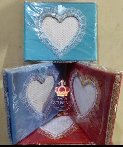 ( Raja Souvenir ) Souvenir 1 PASANG isi 2 BUKU TAMU UNDANGAN RENDA CANTIK sovenir unik sofenir murah bermanfaat