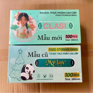 Hộp 100 chun túi màng bọc thực phẩm MyLan an toàn cho sức khỏe dùng được trong lò vi sóng
