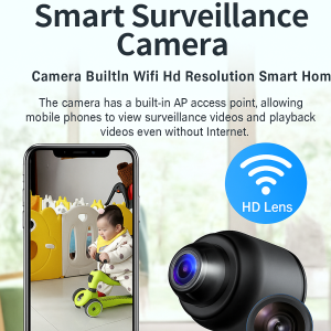 Wide angle intelligent monitoring camera Wideangle lens security monitoring Home Camera High definition Infrared night vision safety protection