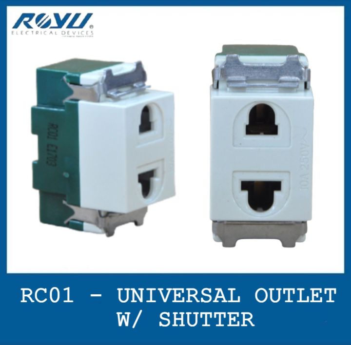 ROYU (CLASSIC SERIES) RC01 - UNIVERSAL OUTLET W/ SHUTTER | Lazada PH