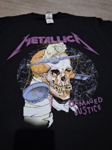 Kaos Band Metallica Damaged Justice Tag NSA Premium Cotton - MET47 BK