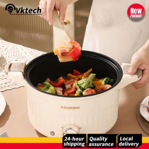 Electric Heating Pot Stainless Steel Liner Small Electric Hot Pot 3 Files Adjustable for Ramen Noodles Soup Home Travel Gifts