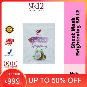 EDN SR12 Sheet Mask Brightening Mencerahkan kulit wajah BPOM 5pcs x 10ml