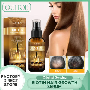 Ouhoe Biotin Hair Growth Serum Treatment Dry Nourish Scalp Damaged Repair Serum Fast Growing Anti Hair Loss Protect Hair Health Strengthen Hair Follicles Hair Care 30ml