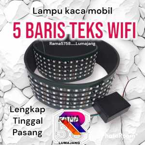 Lampu kaca mobil 5 Baris ARB teks wifi HP