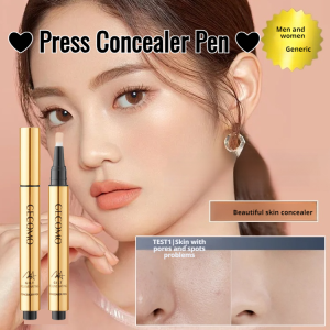 [Cover Spot Blemish/Brighten Skin Tone] Press-on Concealer Pen Dark Circles Concealer Acne Marks And Spots Concealer 毛刷按压式遮瑕笔