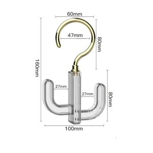 360 Rotatable Hook Light Luxury Wardrobe No Punching Hanging Tie Belt Scarf Bag Hook Cactus Hanger