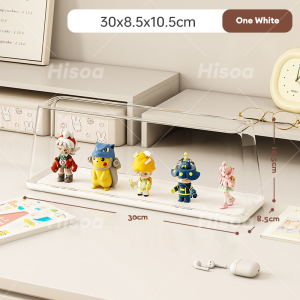 Hisoa Acrylic Stackable Display Case | Dustproof Seal | for Blind Box/Figurine Collection
