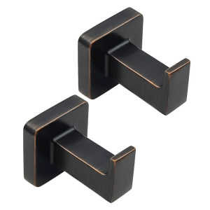 2PCS Square Hooks With Reinforced Base Vintage Bathroom Hardware Waterproof Coat Rack for Indoor Outdoor Use