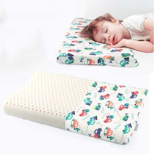 Superior 100% Natural Latex Toddler Pillow for Kids – Luxury Washable Fabric Cover