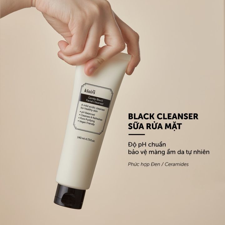 S%E1%BB%AFa%20R%E1%BB%ADa%20M%E1%BA%B7t%20Klairs%20Gentle%20Black%20Facial%20Cleanser%20140ml%20-%20Image%204
