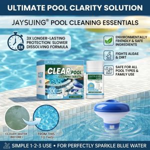 Pool Water Cleaning Tablets Effervescent Clarifier Quick Dissolve Removes Stains Odor Cleaner