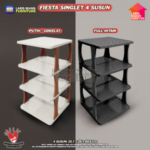 Rak Sepatu Murah Portable/Rak Sepatu 4 Susun Minimalis/Kingdom Fiesta Tempat Sepatu/Rak Sepatu Keren