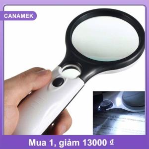 【CANAMEK】 3LED ánh sáng 45x cầm tay kính lúp đọc sách Magnifying Glass Lens Jewelry Loupe