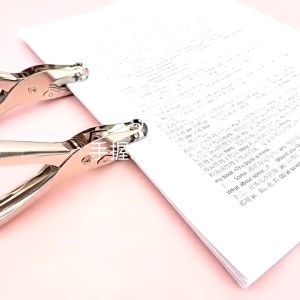 Metal single hole puncher 3mm 6mm handheld circle punch for paper craft school office scrapbook use