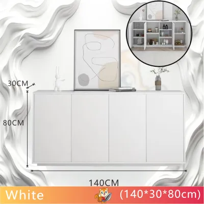 HARBOX Wooden Storage Cabinet Nordic Sideboard Cabinet Simple Storage Cabinet Modern Storage Cabinet