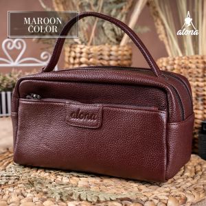 Alona Leather Jakarta - Premium Pouch Bag Wanita Kulit Praktis Simpel Muat Banyak Murah Handbag Tas