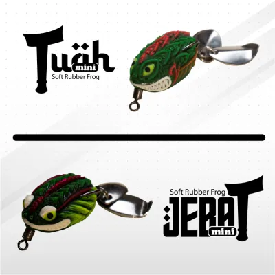 EXP MINI TUAH JEBAT FROG Soft Rubber Frog Expert For Snakehead Hunter Haruan/Toman Bunga/Bujuk umpan casting haruan katak kevlar