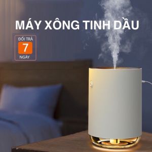 Máy Xông Tinh Dầu Khuếch Tán Hương Thơm Khử Mùi Phòng Phun Sương Tạo Ẩm Đèn LED Trang Trí Phòng Ngủ