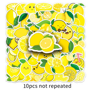 50PCS buah Lemon kartun pelekat kalis air boleh tanggal telefon bimbit Laptop Laptop