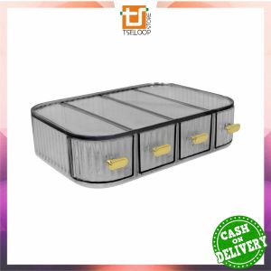 OFM-C1073 Rak Laci Mini Kristal Akrilik Transparan Organizer Meja Laci Mini Aksesoris Serbaguna