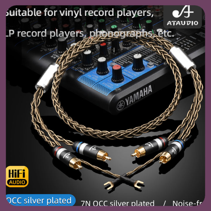 HIFI Shielded RCA Phono Cable For LP Vinyl Record Player & Amplifier – Pair