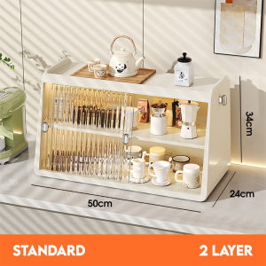 [2 Layers] Worthbuy Bekas Penyimpanan Serbaguna Dustproof Storage Rack Multipurpose Storage Box Desk Organizer 多用途收纳架