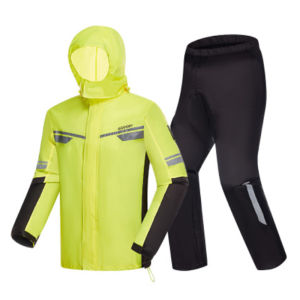 FECHENG 2023 Fashion sports raincoat men waterproof raincoat suit motorcycle rain jacket light soft 210T Nylon rain coat 3D reflect light