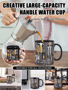 Light Luxury Coffee Mug With Handle Large Capacity Mug Toolbox Mugs