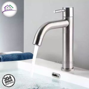 RAK HOME ก๊อกน้ำ ก๊อกอ่างล้างมือ ก๊อกอ่างล้างหน้า สแตนเลสแท้304 ก้านงอ แข็งแรง ทนทาน ไม่ขึ้นสนิม แถมเทปพันเกลียว
