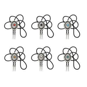 Shinning Turquoise decors Bolo Tie cho Nam Nữ chú rể Dây chuyền đám cưới cao bồi miền tây cà vạt Bolo Tie cho áo sơ mi