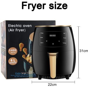 Air Fryer 8L Multifunctional Digital Screen Control 1350W Visual Window 360 ° Intelligent Fryer