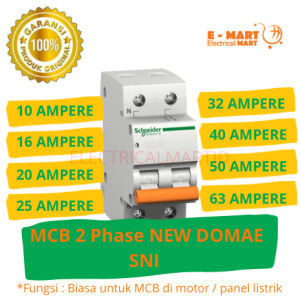 Schneider Domae MCB 2P 2 Pole 10A 16A 20A 25A 32A 40A 50A 63A