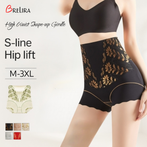 【SINGABRALETTE】High Waist Tummy Control Shapewear Seamless Lace Panties Tummy Control Butt Lift Breathable Underwear
