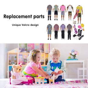 [Hàng Mới Về] Giày quần áo búp bê 16 chiếc Bộ thủ công cho búp bê 11inch phụ kiện chơi cho trẻ em với thiết kế đầy màu sắc và thoải mái
