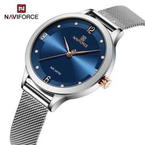 Jam tangan Wanita Naviforce NF5023L tali rantai pasir analog original